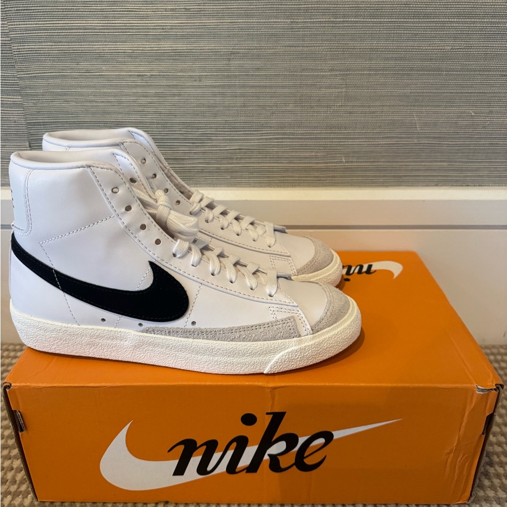 Nike Women’s Blazer Mid 77 White and Black Sneakers